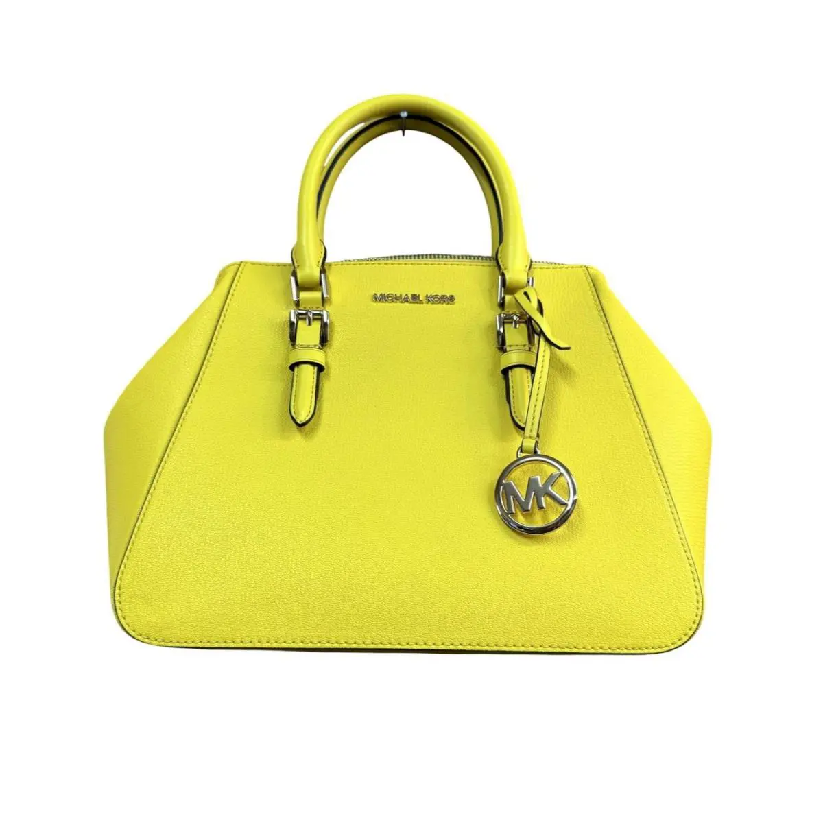 Michael Kors Large Charlotte Satchel Citrus Leather Purse