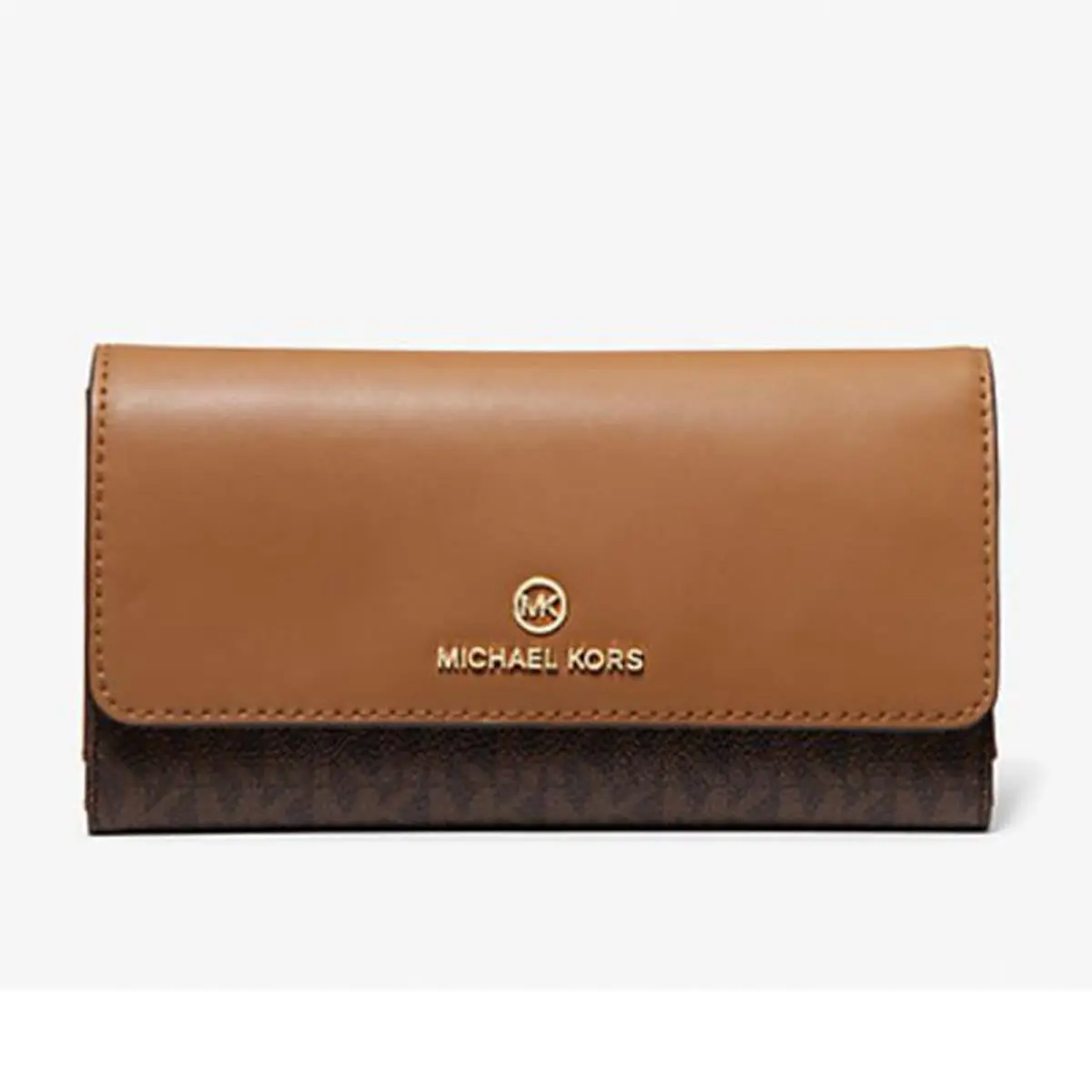 Michael Kors Jet Set Charm Large Trifold Wallet Brown/acorn One Size 32F1GT9E3B