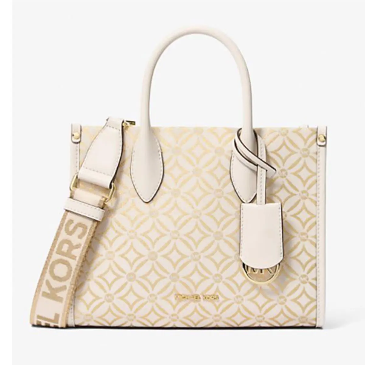 Michael Kors Mirella Small Metallic Logo Jacquard Crossbody Bag 35F4G7ZC5J-149