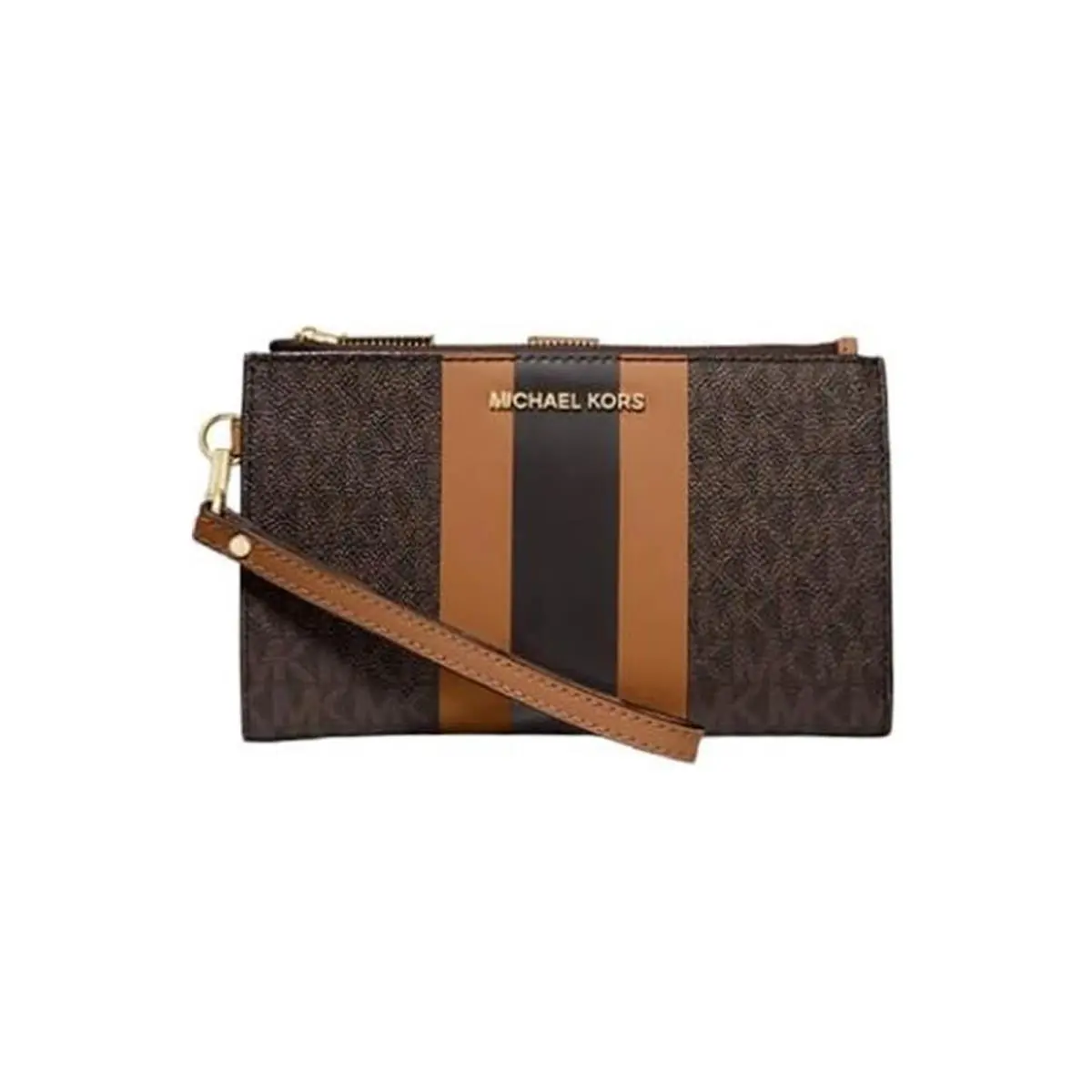 Michael Kors Jet Set Double Zip Wristlet Brown/acorn One Size 32F9GJ6W4B-252