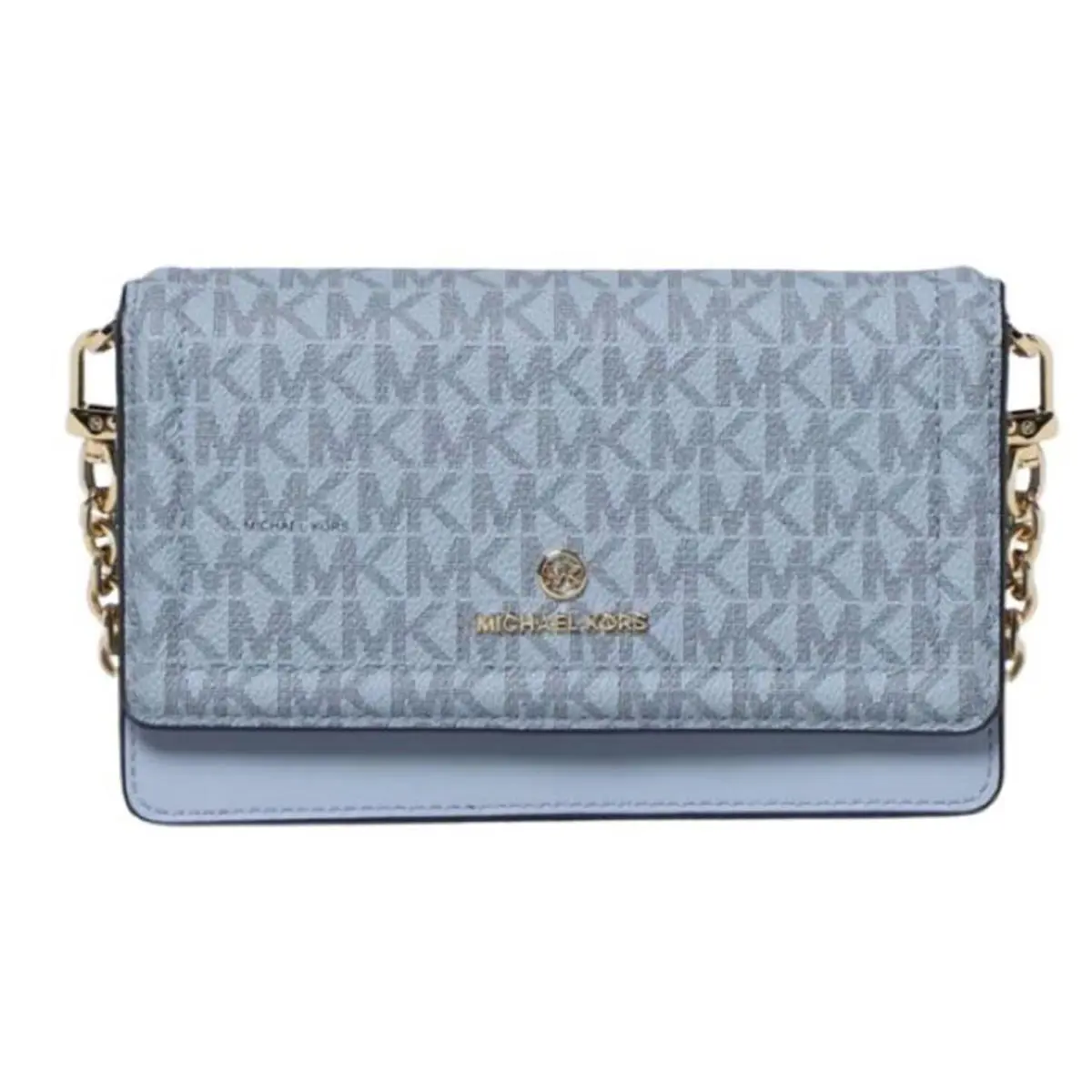 Michael Kors Jet Set Charm Small Phone Crossbody Multi One Size Pale Blue …32H - Exterior: Pale Blue, Hardware: Gold