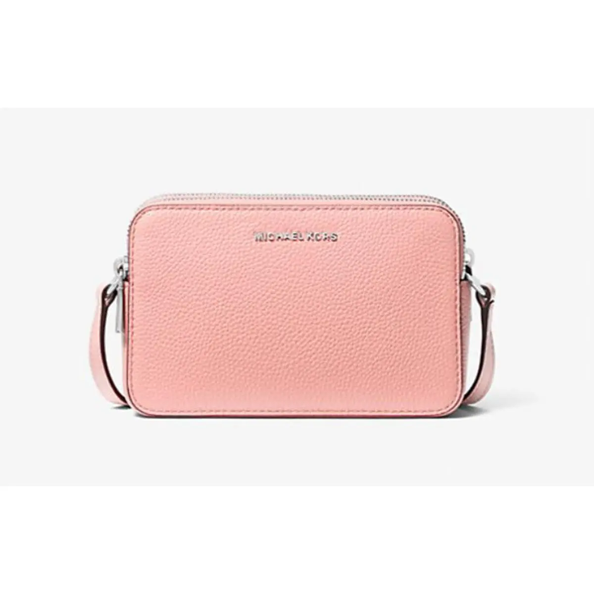 Michael Kors Jet Set Small Pebbled Leather Double Zip Camera Bag Small Pink 32