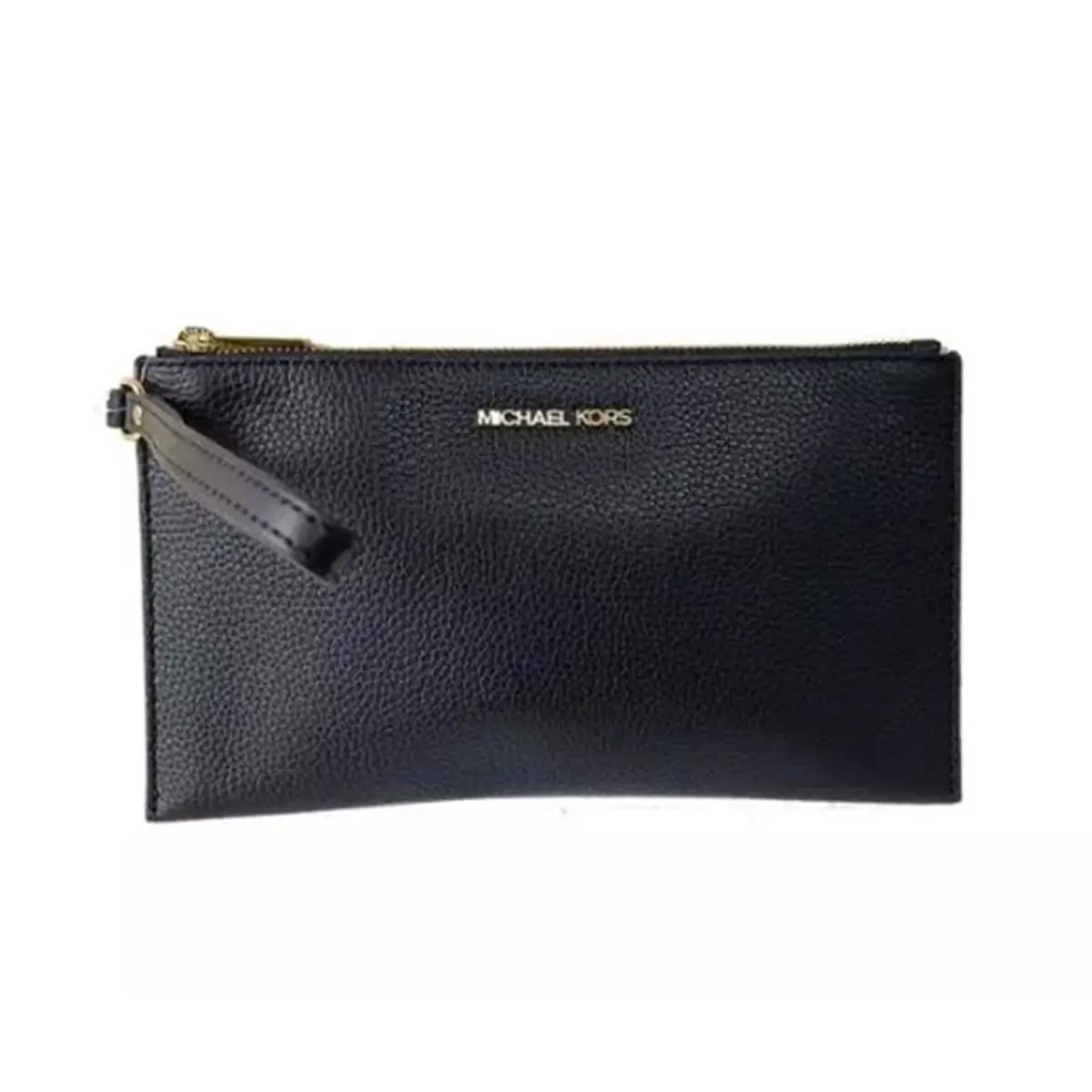 Michael Kors Jet Set Travel Large Pebbled Leather Pouch Black 35S4GTVW3L-001