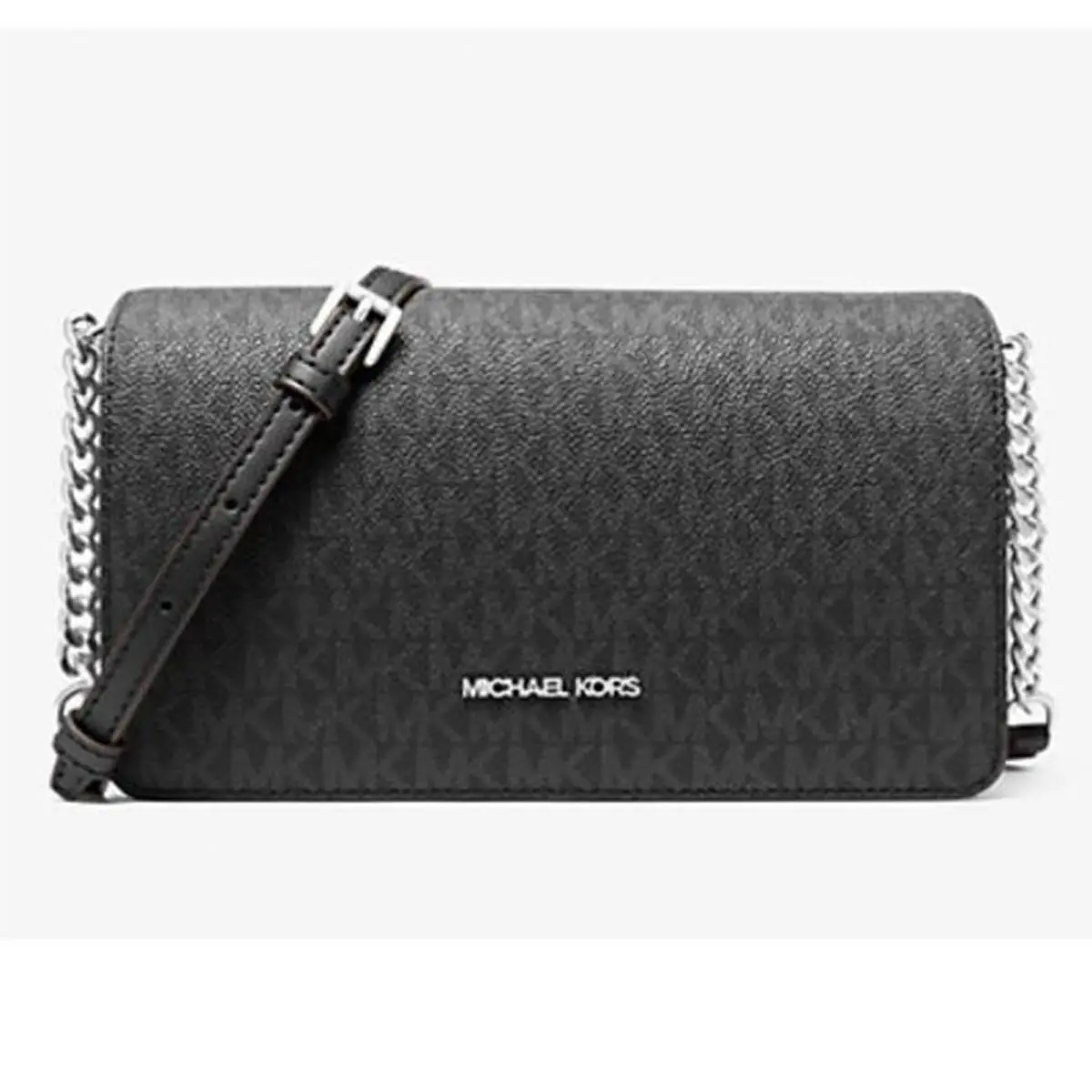 Michael Kors Jet Set Medium Signature Logo Crossbody Bag Black 35F5STVC8B-001