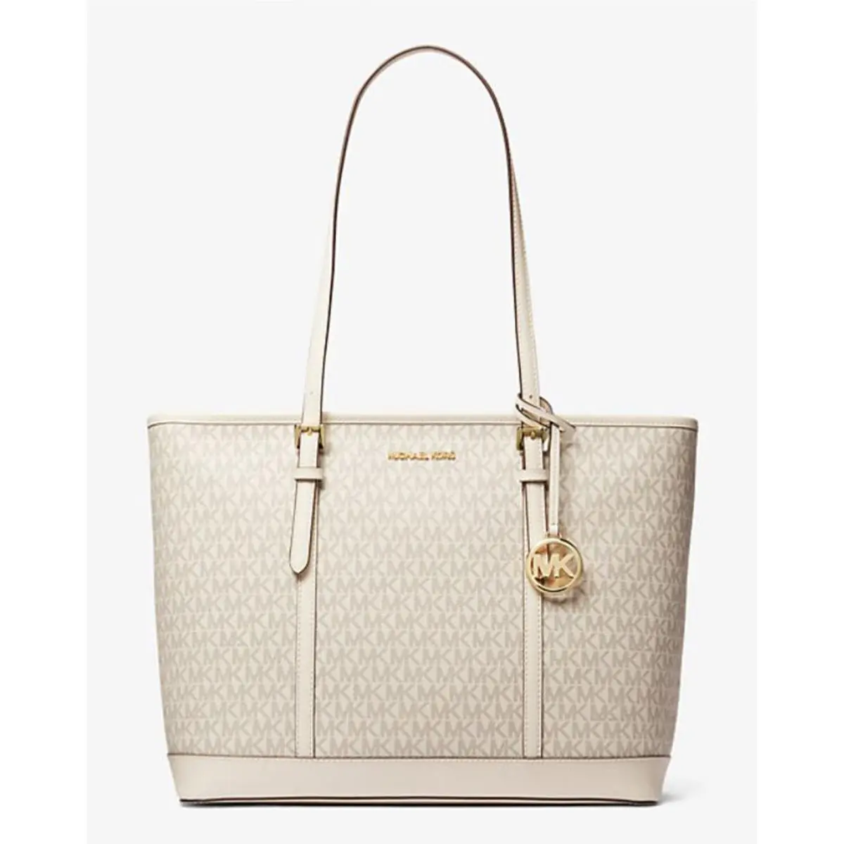 Michael Kors Jet Set Travel Large Tote Bag Light Cream Multi 35T0GTVT3V-licream