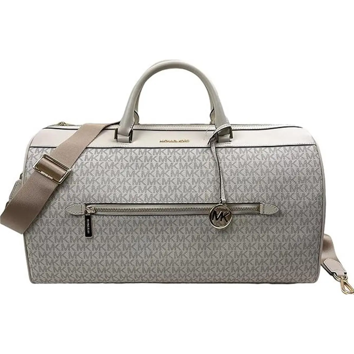 Michael Kors Extra Large Top Zip Duffle Bag Light Cream 35H1GTFD4B-licream