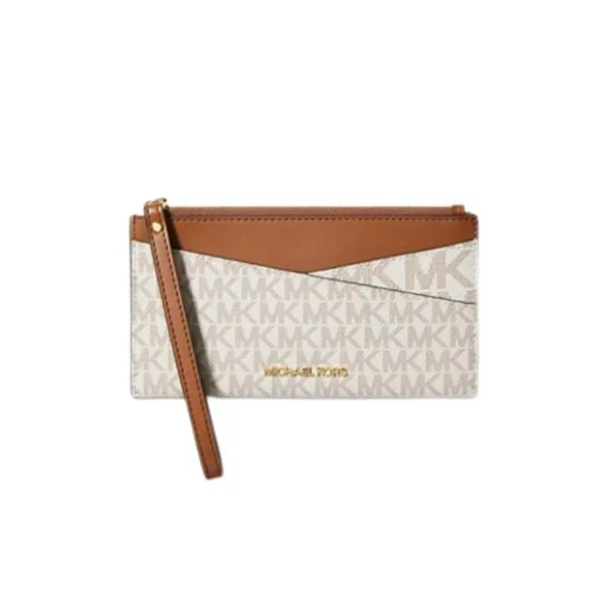 Michael Kors Jet Set Medium Logo Crossover Wristlet Vanilla 35H1GTVW2B-149
