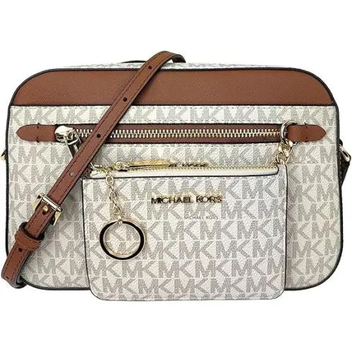 Michael Kors Jet Set Large Logo Crossbody Bag with Matching Logo Coin Pouch