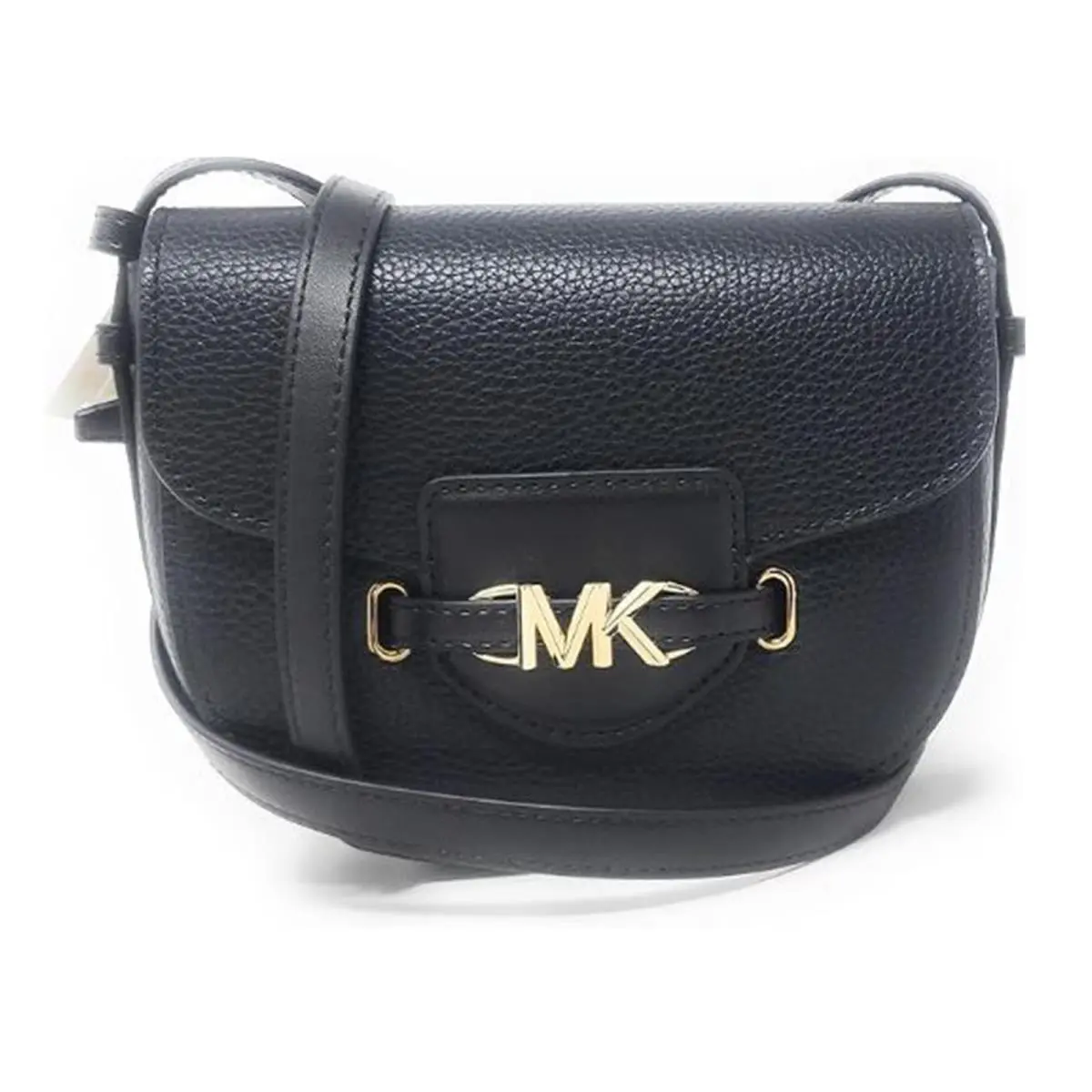 Michael Kors Women`s Reed Small Saddle Crossbody Bag Black 35S4G6RC1T-001
