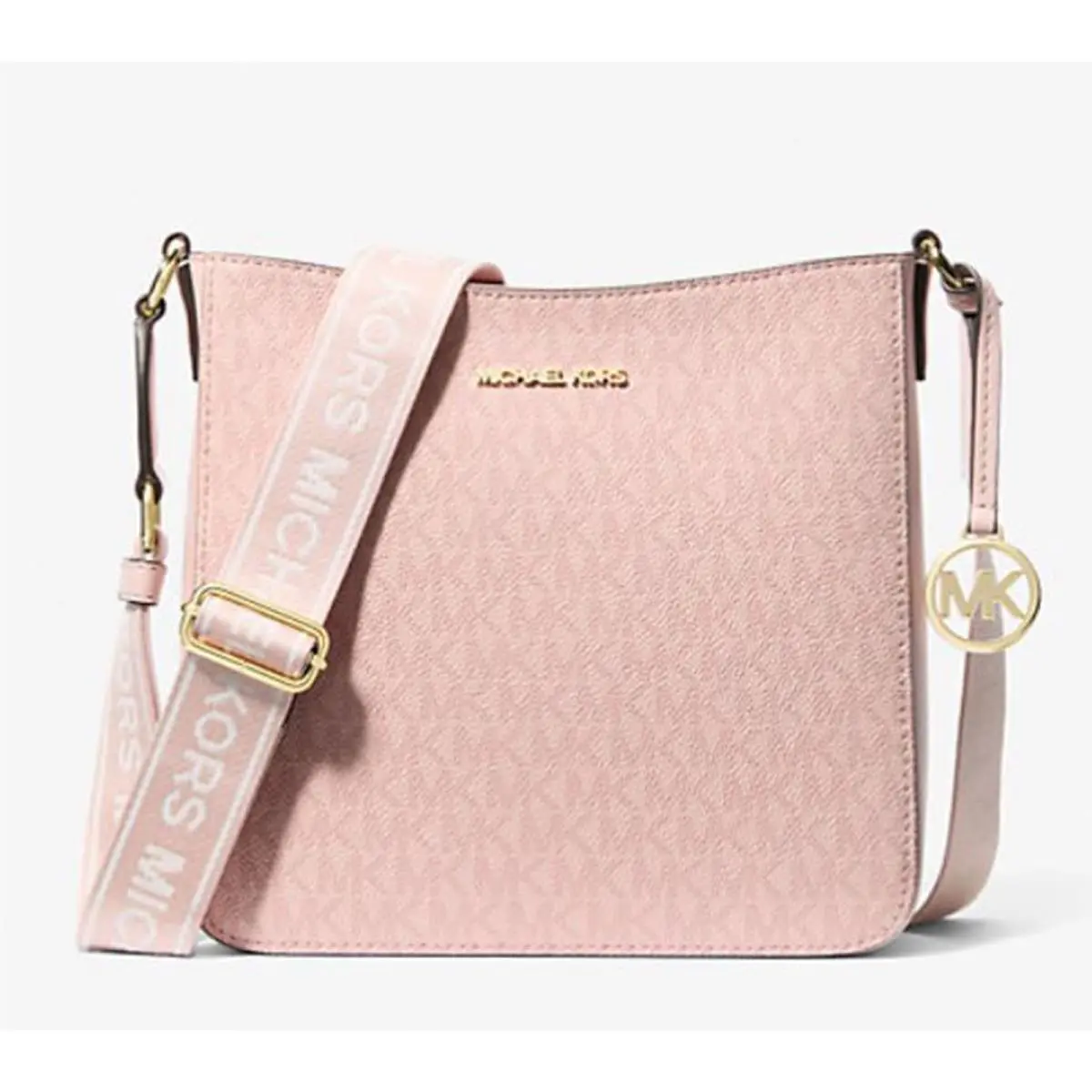 Michael Kors Jet Set Small Signature Logo Crossbody Bag Powder Blush 35T5GTVC5