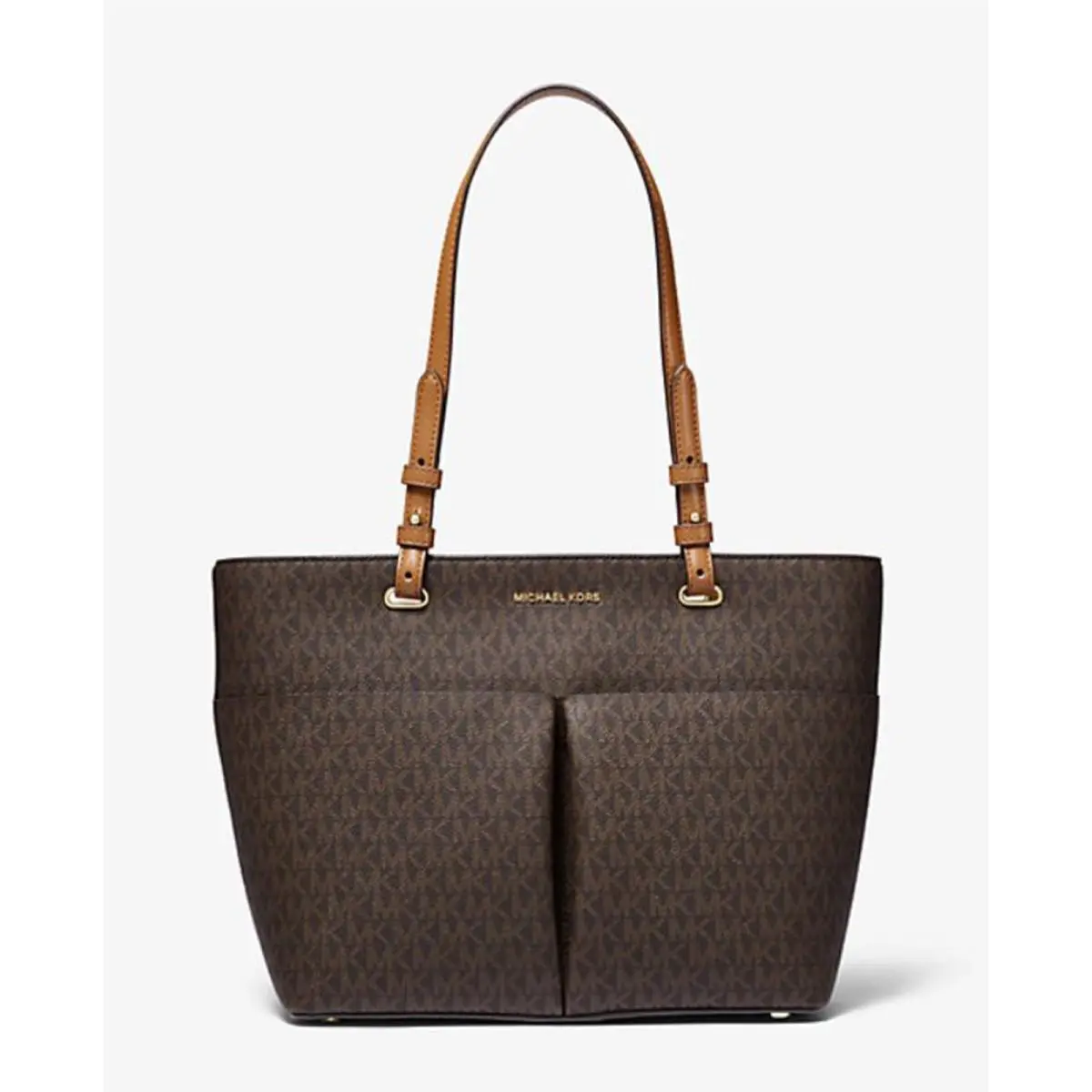Michael Kors Bedford Medium Top Zip Pocket Tote Brown/acorn One Size 30T9GBFT2B