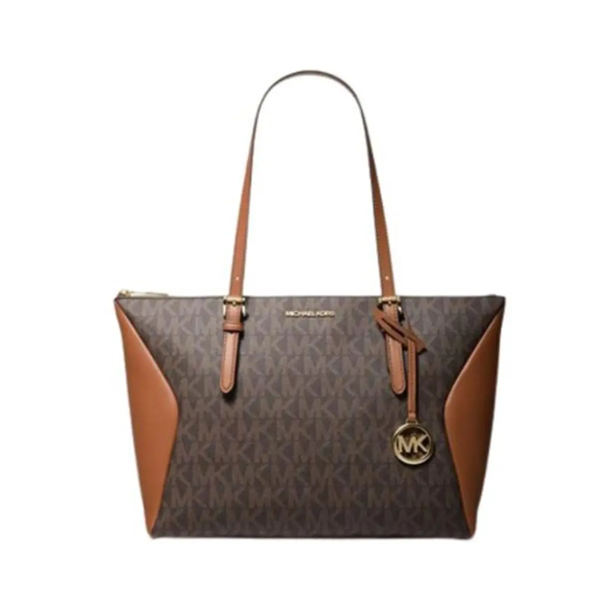 Michael Kors Coraline Large Logo and Leather Tote Bag Brown 38S1C2CT3B-847