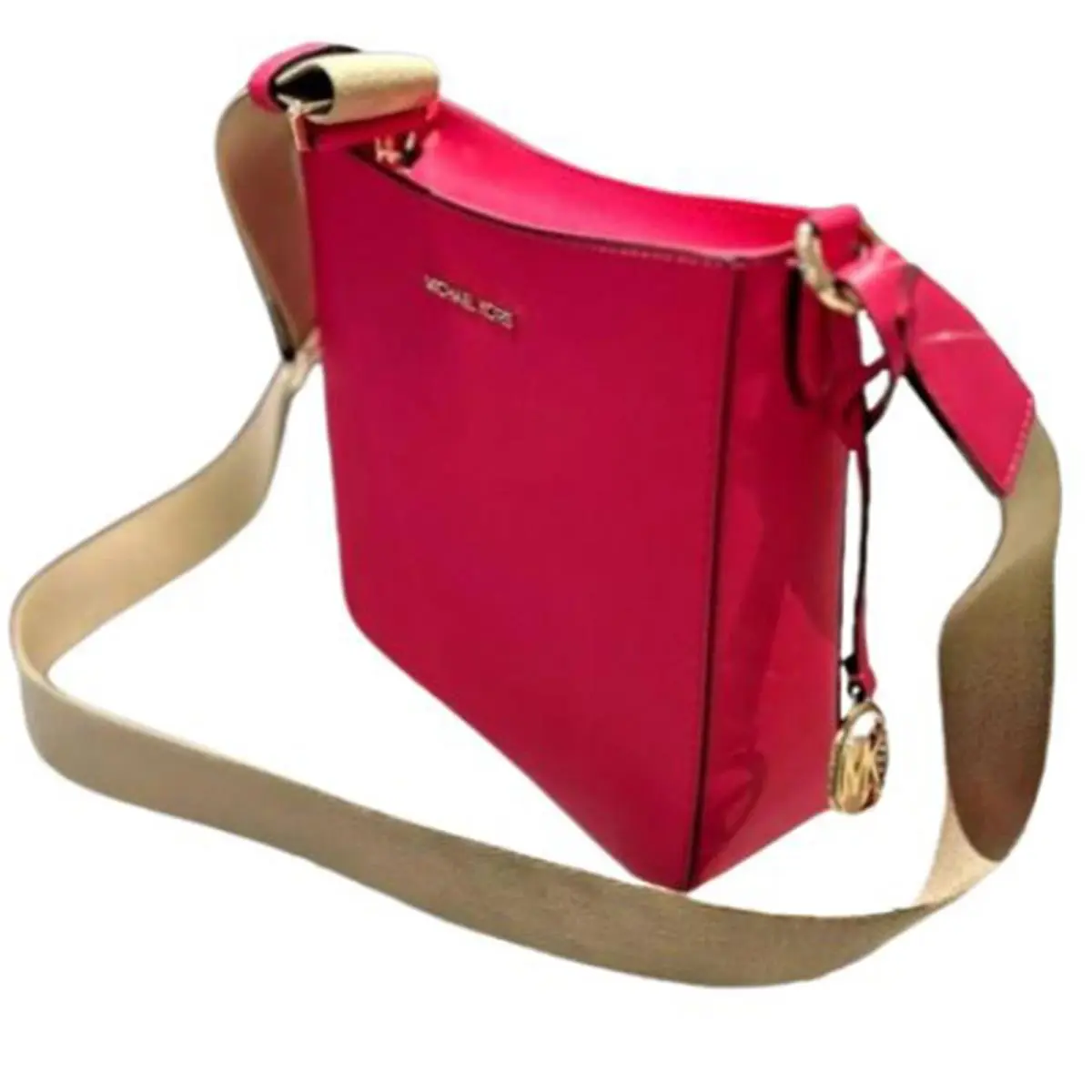 Michael Kors Small Leather Crossbody Bag Electric Pink 35S4GTVC5L-Epink