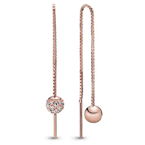 Pandora Polished Pave Bead Dangle Earrings 288325CZ