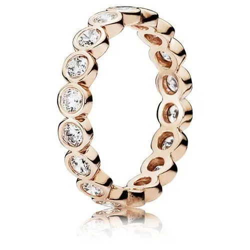 Jewelry Alluring Brilliant CZ Ring in  Rose 180942CZ-54 by Pandora