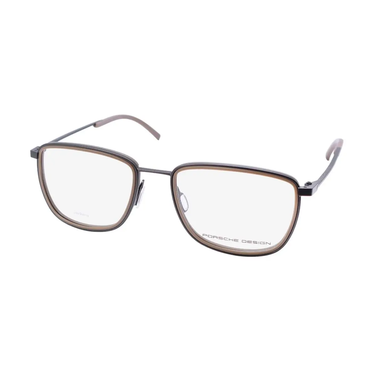 Porsche Design P8365 Eyewear Beige Square Mens 53-18-145 E Full-rim Italy