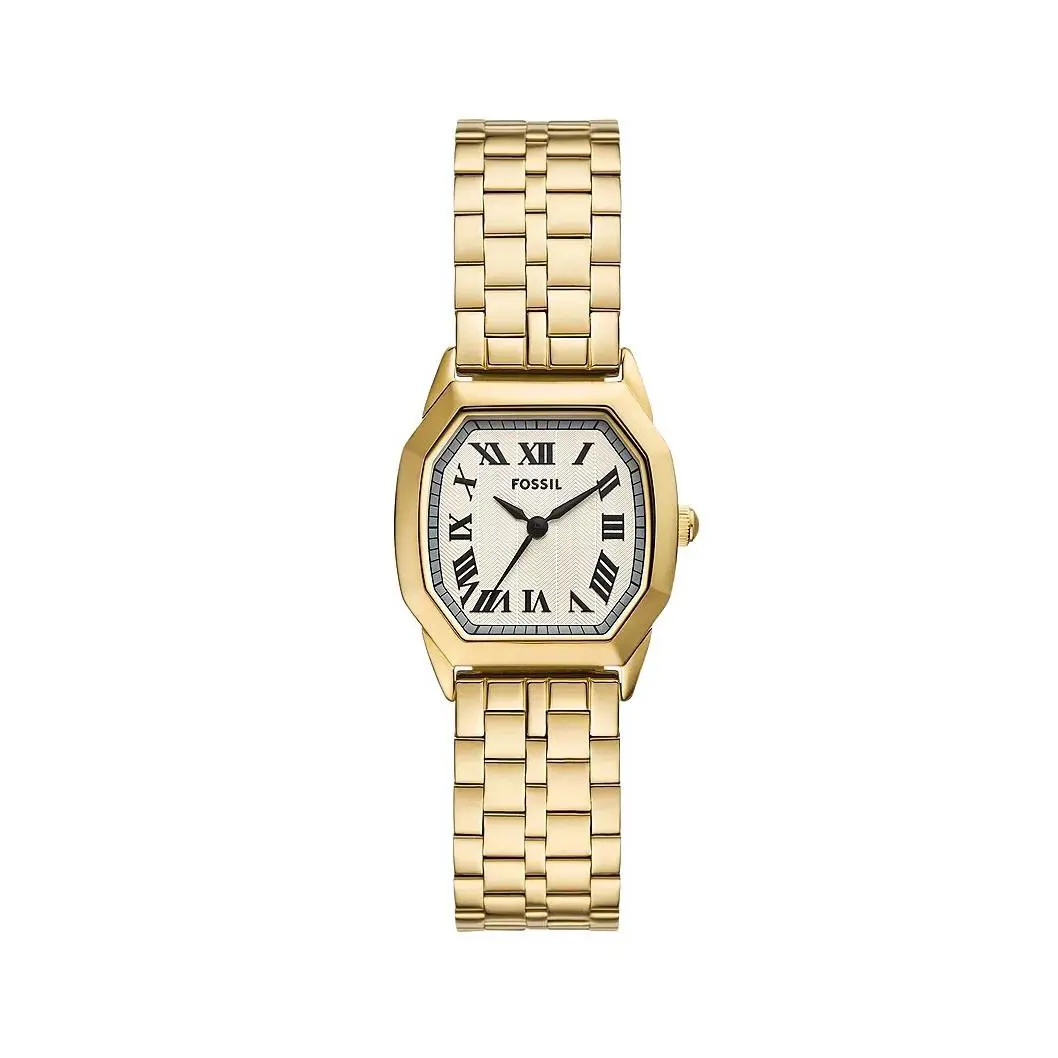 Fossil Harlow Quartz White Dial Ladies Watch ES5361 - White, Dial: White, Band: Yellow Gold-tone
