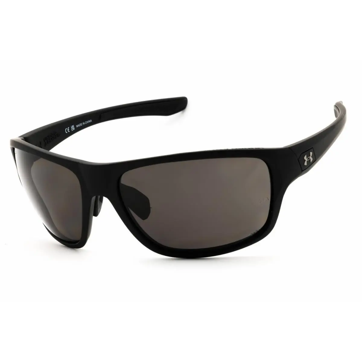 Under Armour Unisex Sunglasses Rectangular Shape Full Rim UA Battle/o 0003 M9 - Frame: Matte Black, Lens: Grey