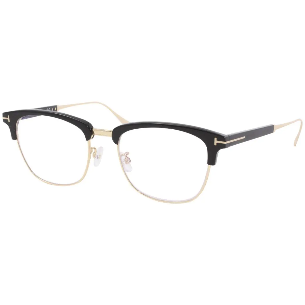 Tom Ford TF5590-F-B 001 Eyeglasses Shiny Black/rose Gold Titanium Optical Frame