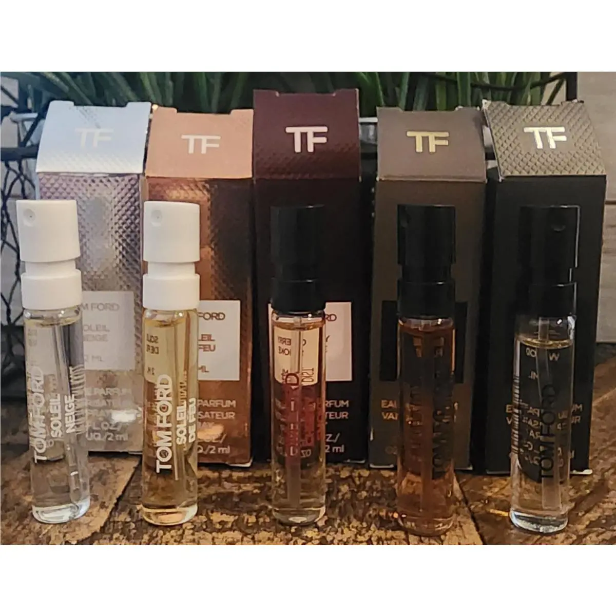 5x Tom Ford Perfume Edp Sample Sprays 2ml Each As Pictured