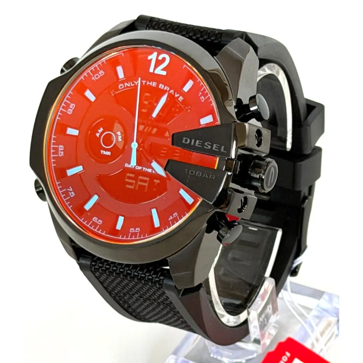 Diesel Mega Chief DZ4548 Analog Digital Red Iridescent/black Strap Watch