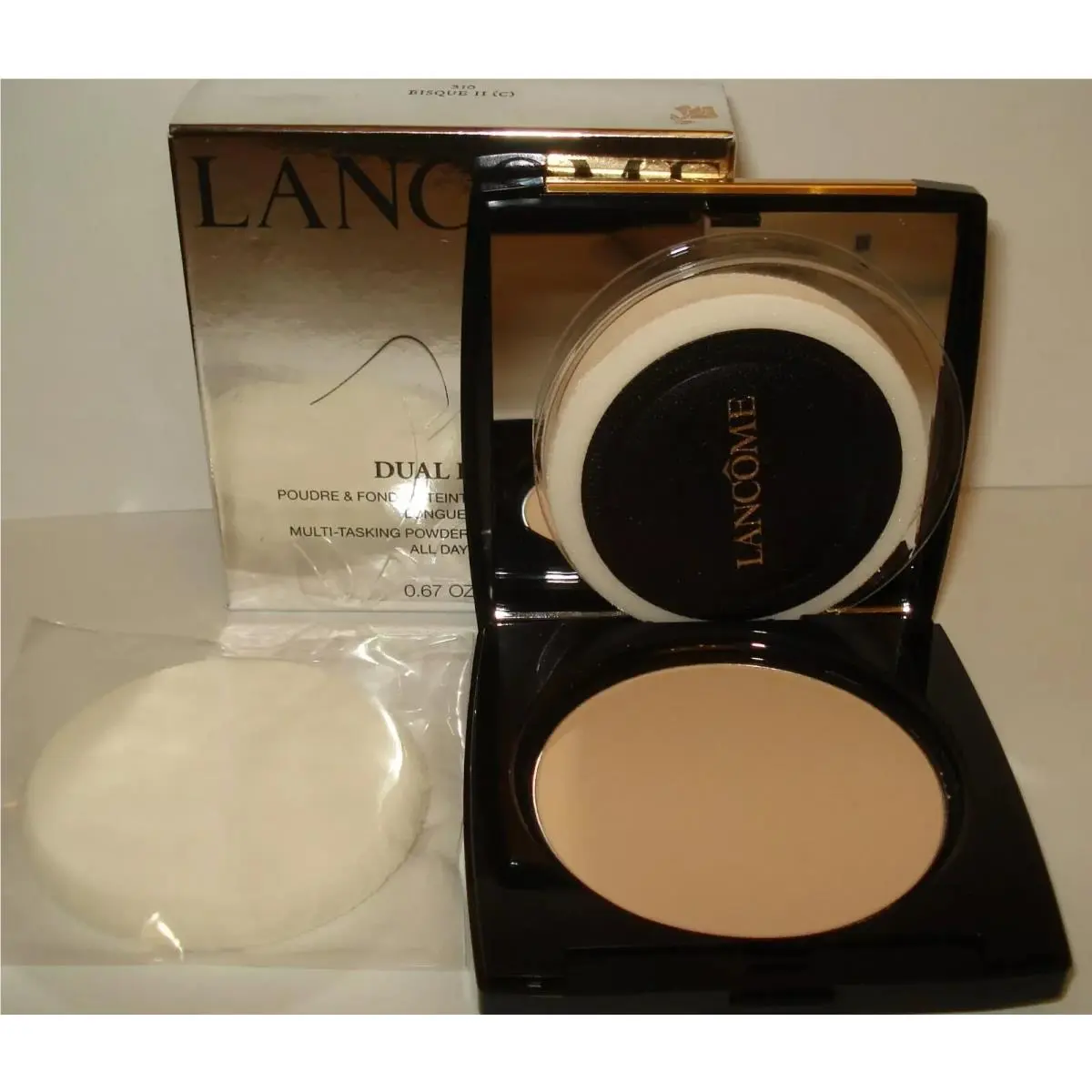Lancome Dual Finish Multi Tasking Powder Foundation Choose Your Shade 320 (N) Amande III by Lancôme