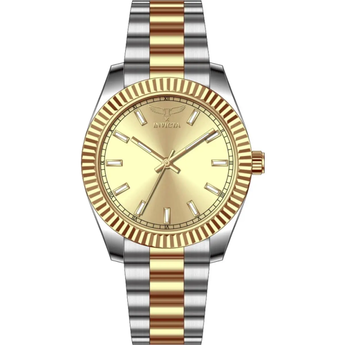 Invicta Men`s Watch Specialty I by Invicta Gold Tone Dial Two Tone Case 69009
