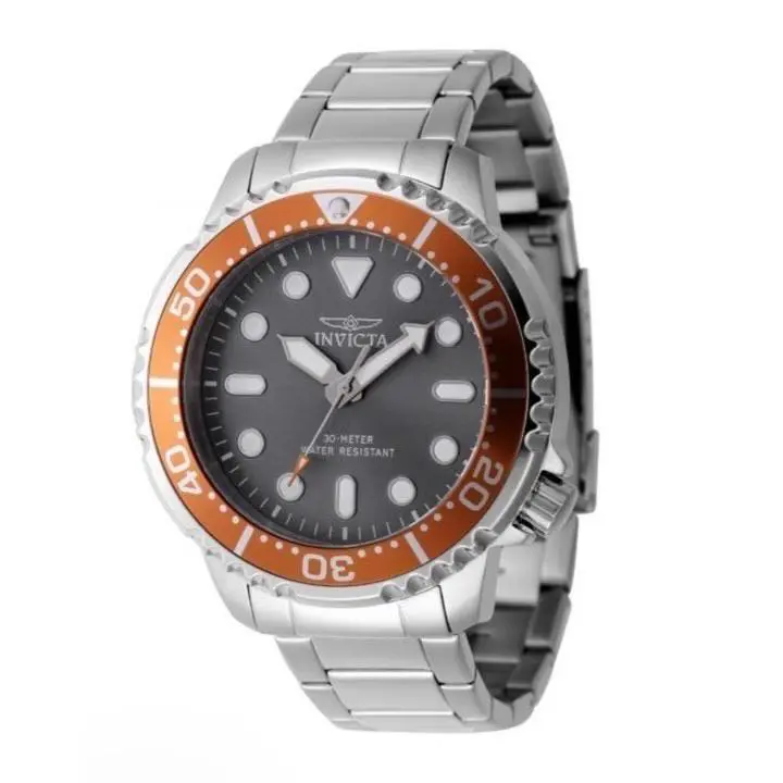 Invicta Men`s Watch Pro Diver Quartz 48mm Silver Tone Band Model 47221