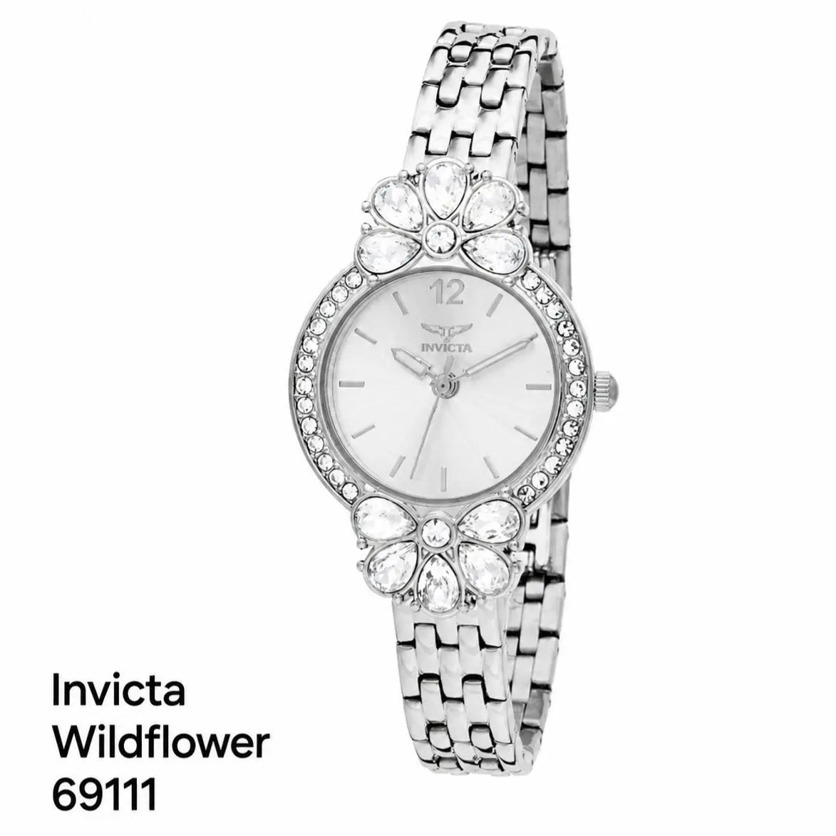 Invicta Wildflower Women`s Watch 30mm Silvertone Steel 69111 0325
