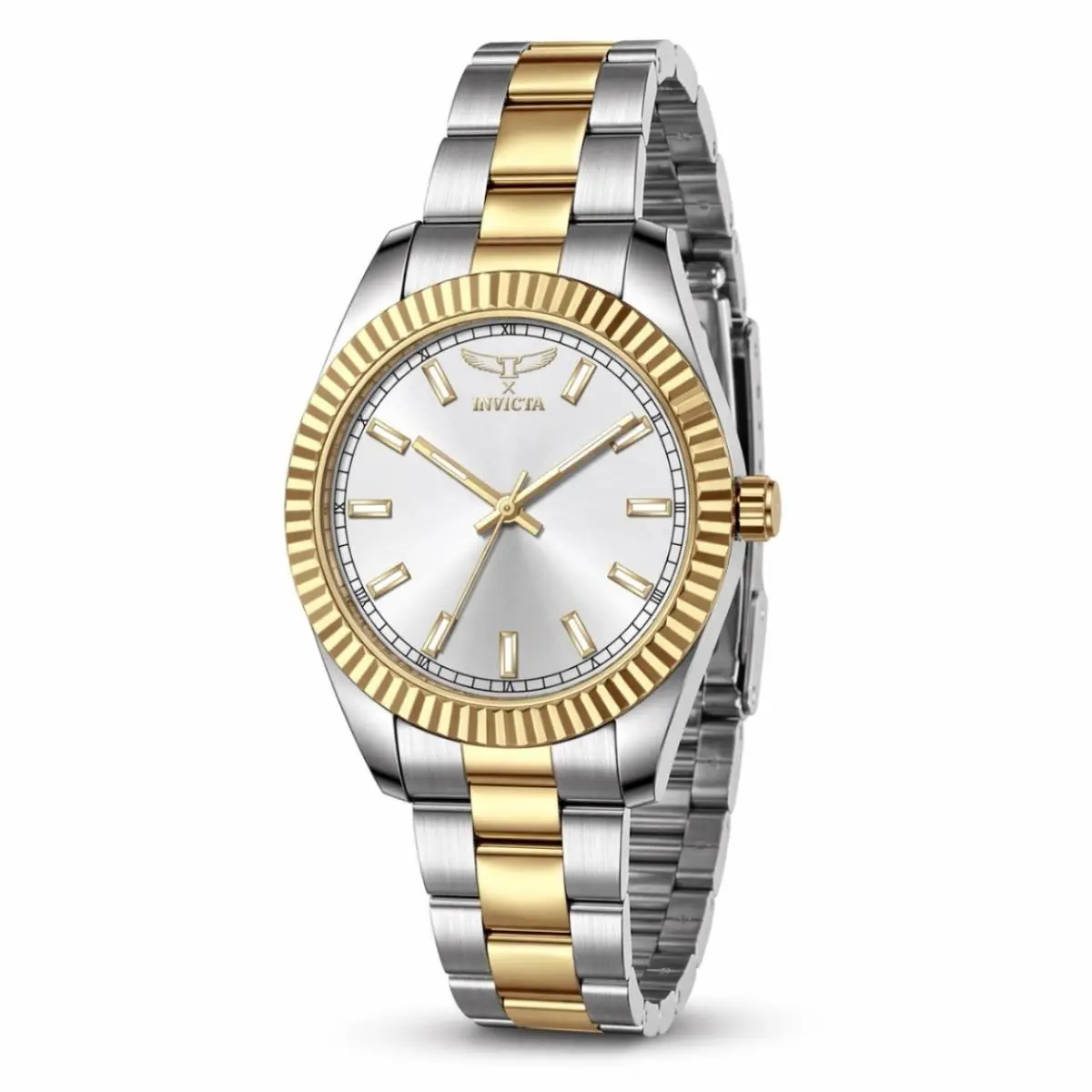 Invicta Men`s Specialty I Watch Silver Dial 40mm Case Two Tone SS Bracelet 69010