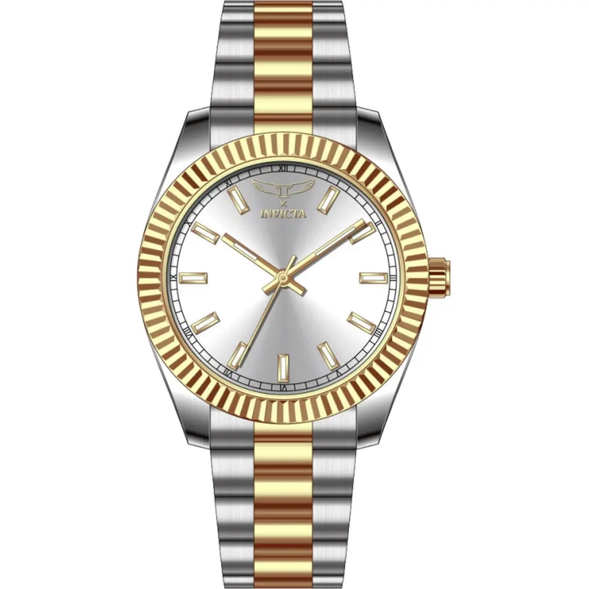 Men`s Watch Specialty I  White Dial Two Tone Bracelet 69010 by Invicta