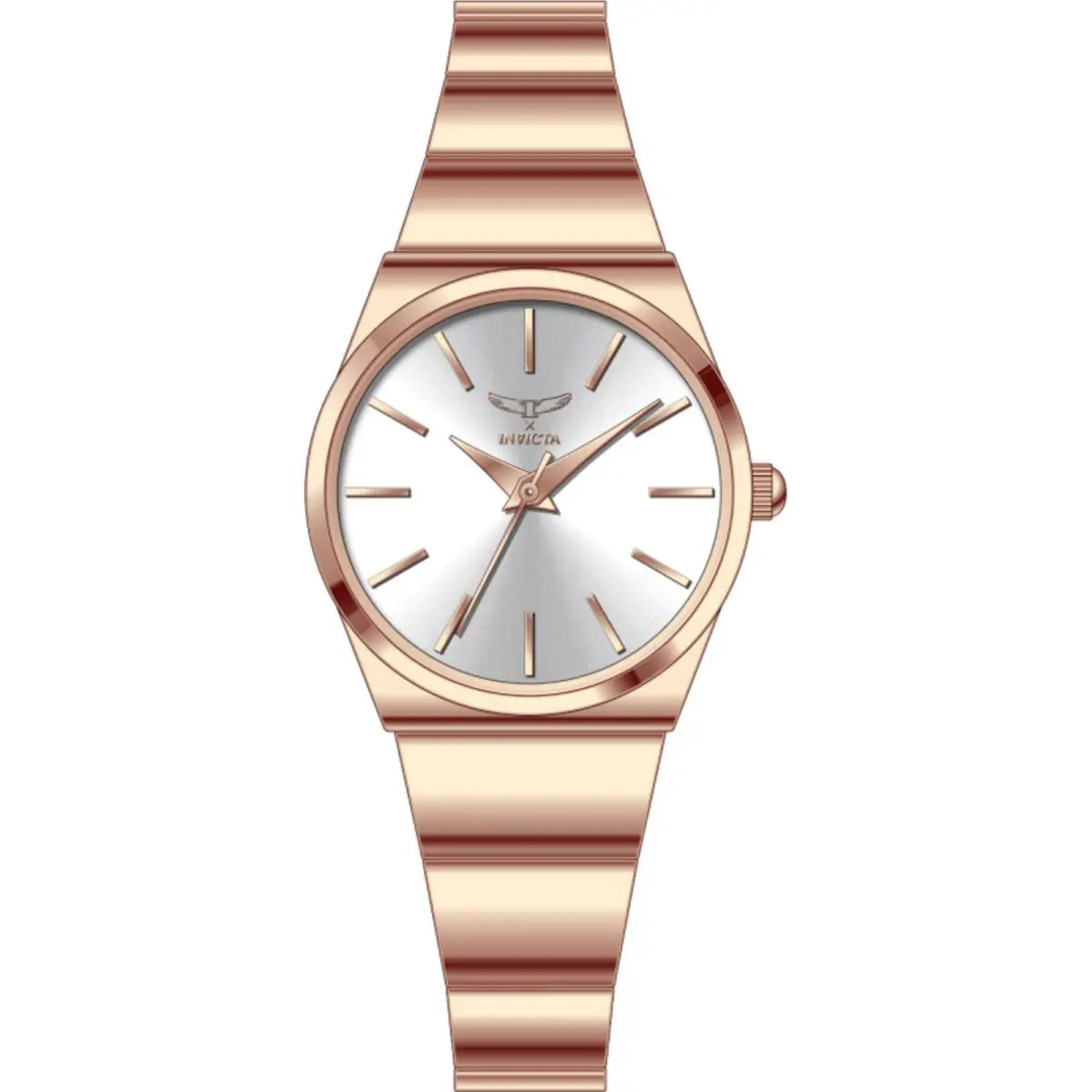 Invicta Women`s Watch Celestial Quartz White Dial Rose Gold Alloy Bracelet 69049 - Dial: White, Band: Rose