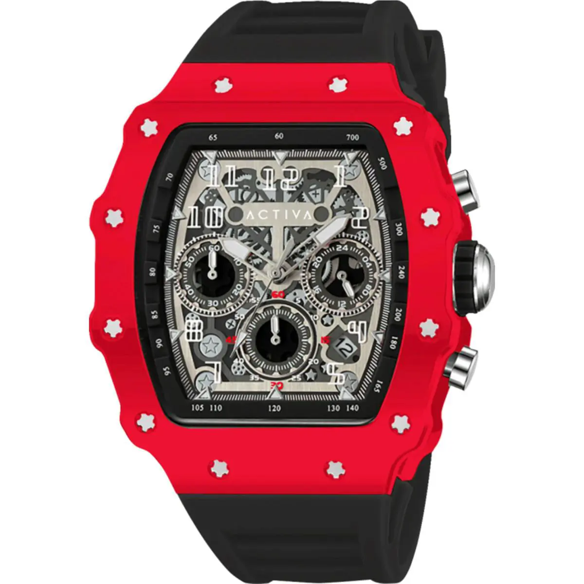 Activa X Invicta 44.3mm w/ Skeleton Dial PC Case Material Red Watch ACW2305-020