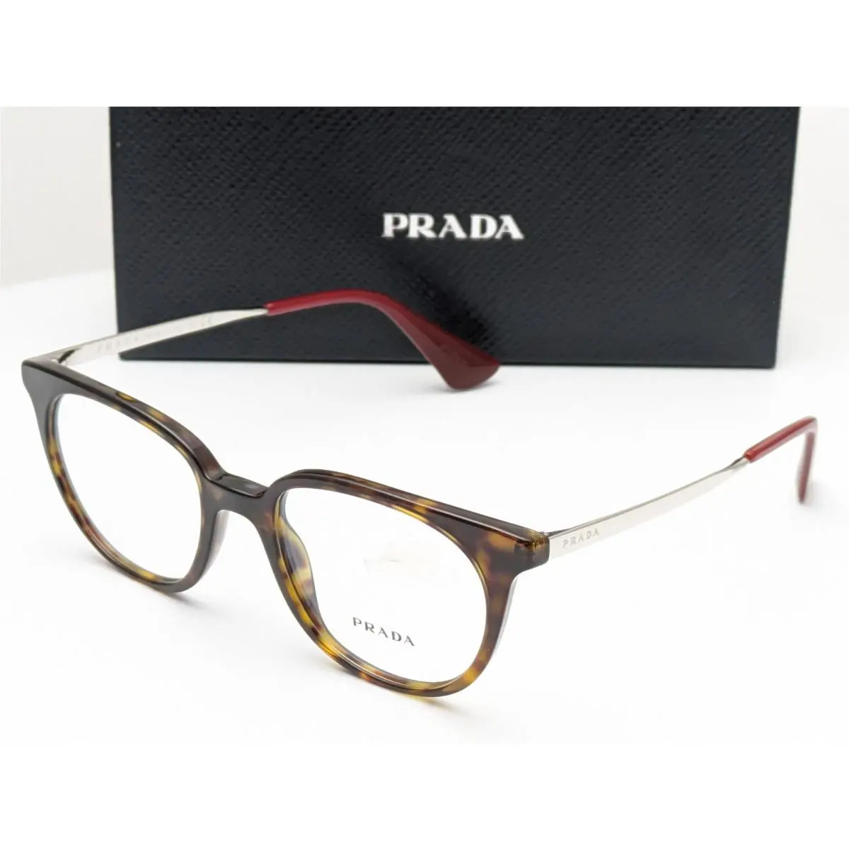 Prada Vpr 13U 2AU-101 Cat Eye Havana Women`s Eyeglasses Frames 48-18-140