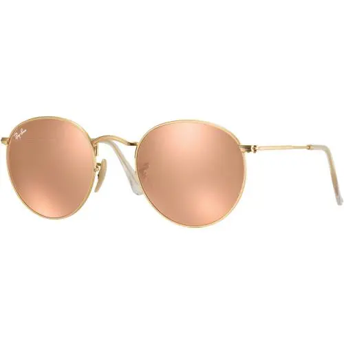 Ray-ban RB3447 Round Metal Sunglasses - 112 / Z2 - Matte Gold - Gold
