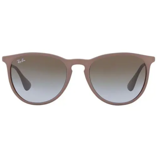 Ray-ban Mens Erika Sunglasses - Dark Rubber Sand - Rubber Black/Light Grey Gradient Dark Grey (622/8g), lens__map: Grey