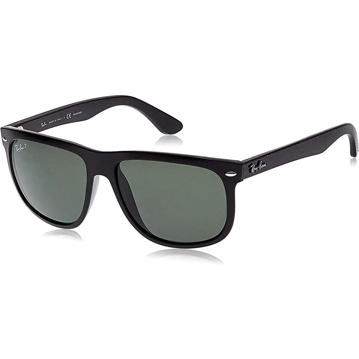 Ray-ban RB4147 Mens Rb4147 Sunglasses - Black / Green Polarized