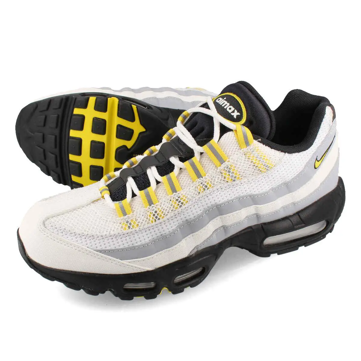 Nike shoes - Nike Air Max 95 - Air Max - DQ3982-100 - Gray, Manufacturer: White/Tour Yellow-Black-Wolf Grey 11