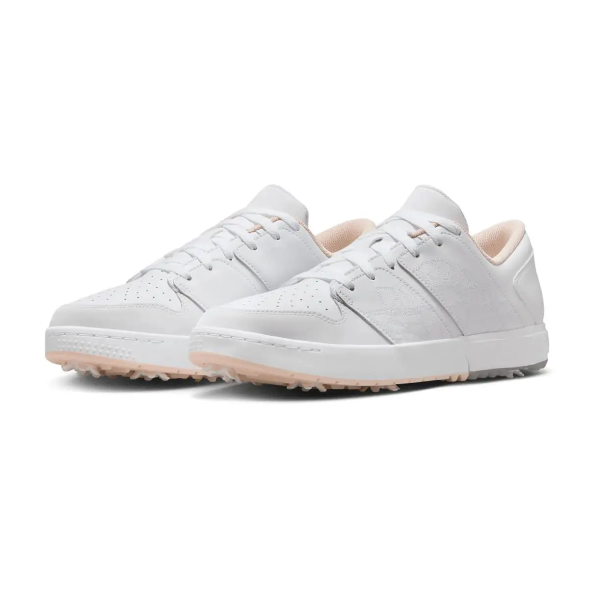 Nike Air Jordan NU One Retro Golf Sneakers Triple White Edition Shoes Men Size - White, Manufacturer: White/Washed Coral