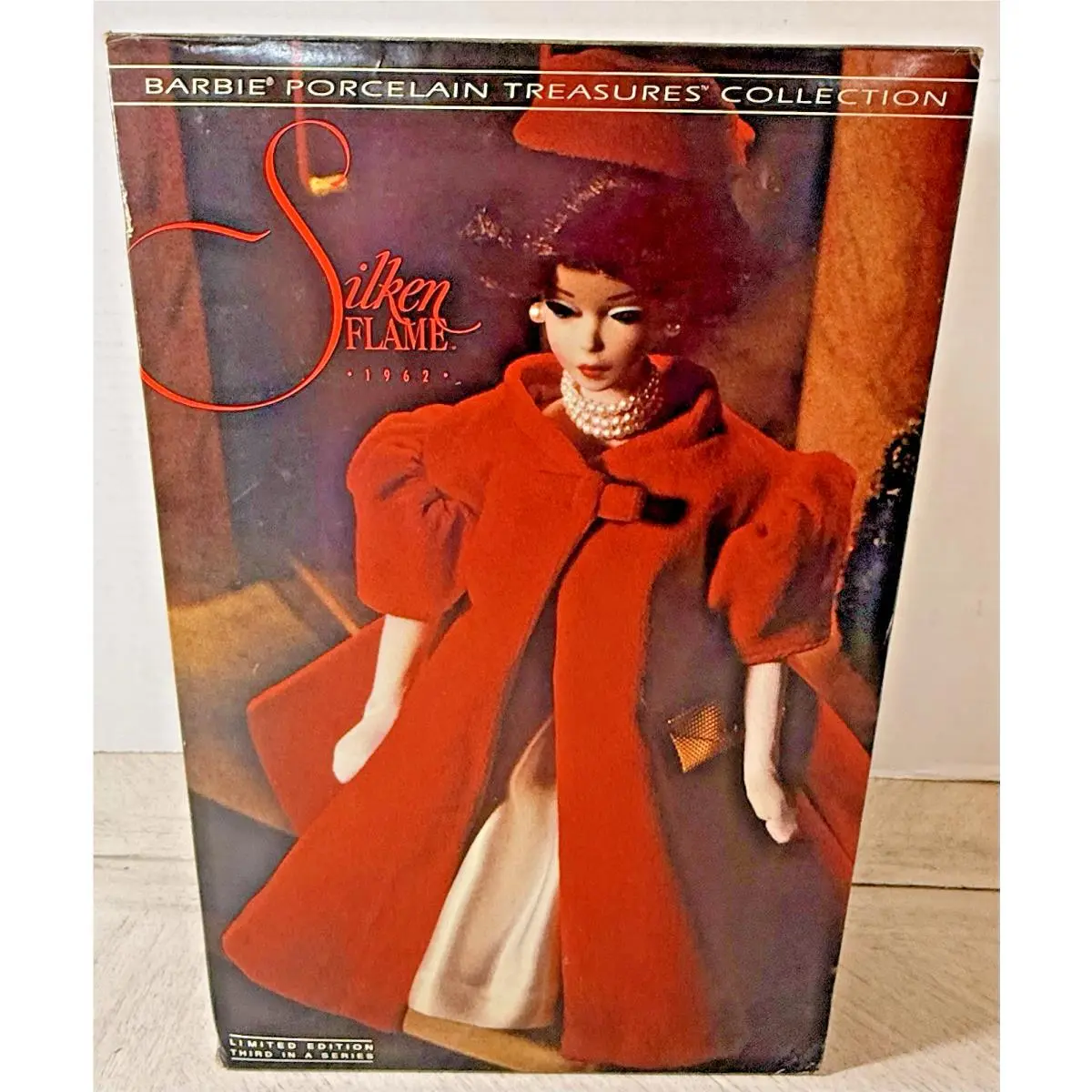Silken Flame 1962 Barbie Doll Porcelain Treasures Collection 1992 Mattel 3rd Ed