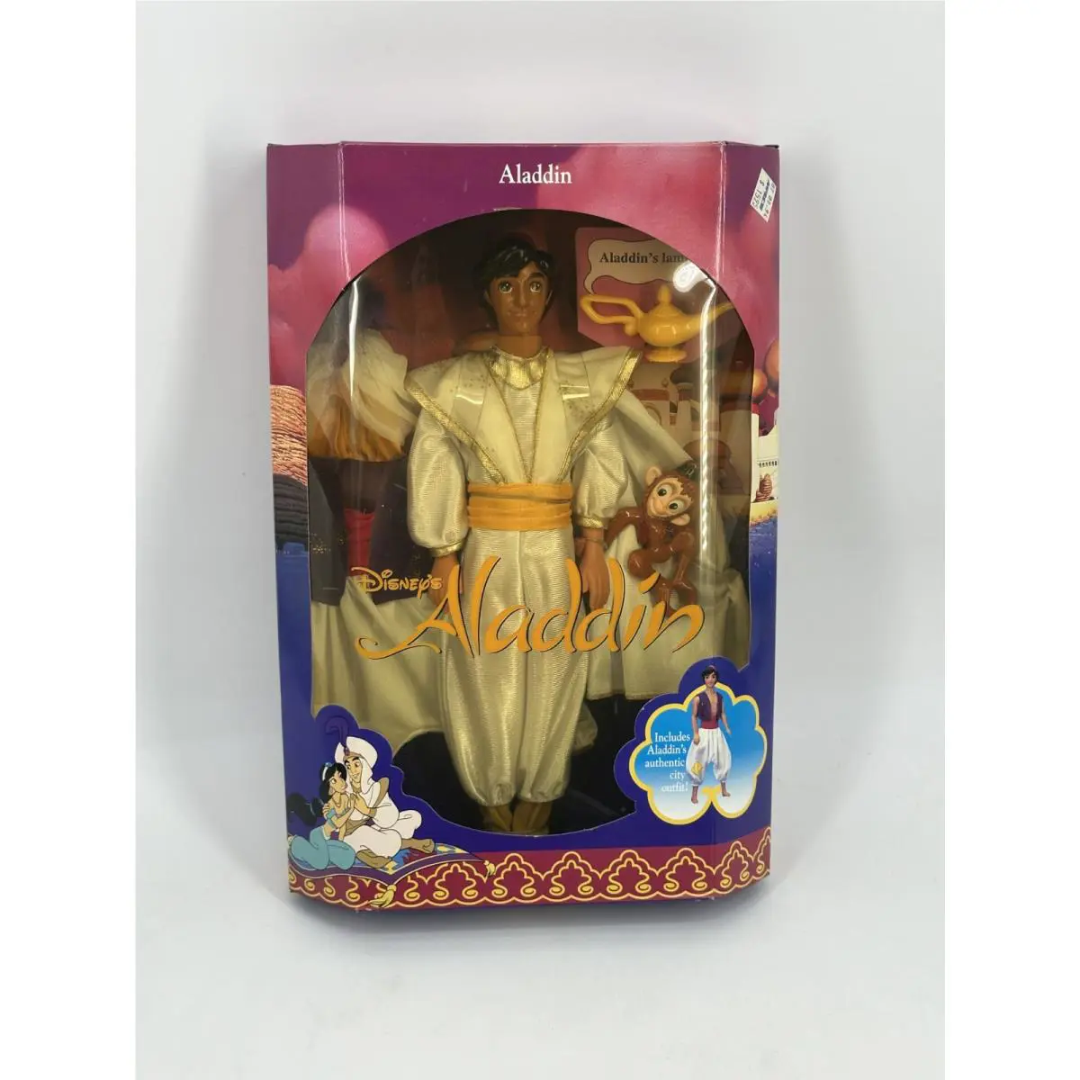 Eurodisney 12 Inch Aladdin Mattel Doll w/ Abu and Genie`s Lamp Vintage 1992