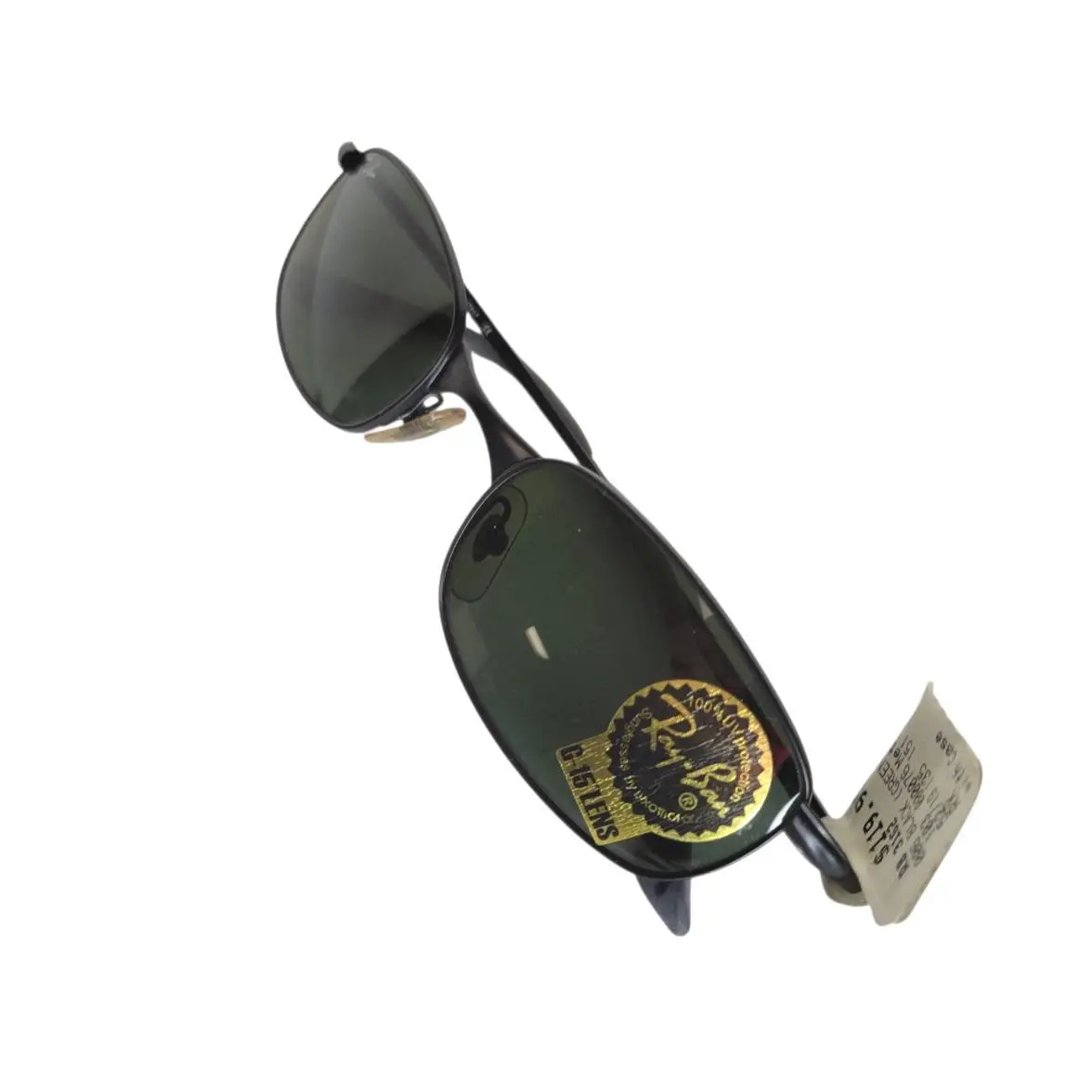 Vintage Ray Ban Sunglasses Circa 2005 Made in Italy Black Frame Green Lens - Frame: Black, Lens: Green