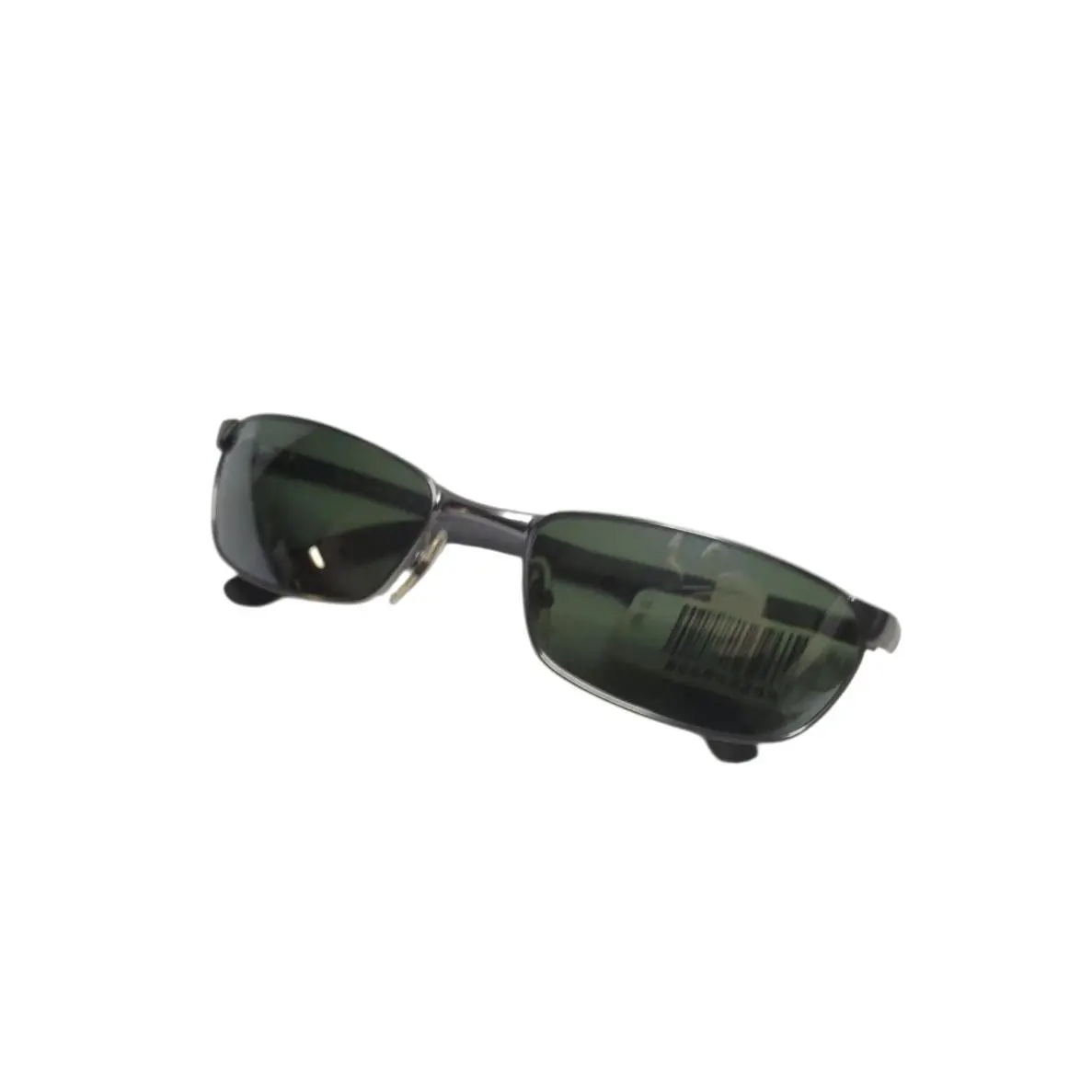 Vintage Ray Ban Sunglasses Circa 2005 Made in Italy Silver Frame Green Lens