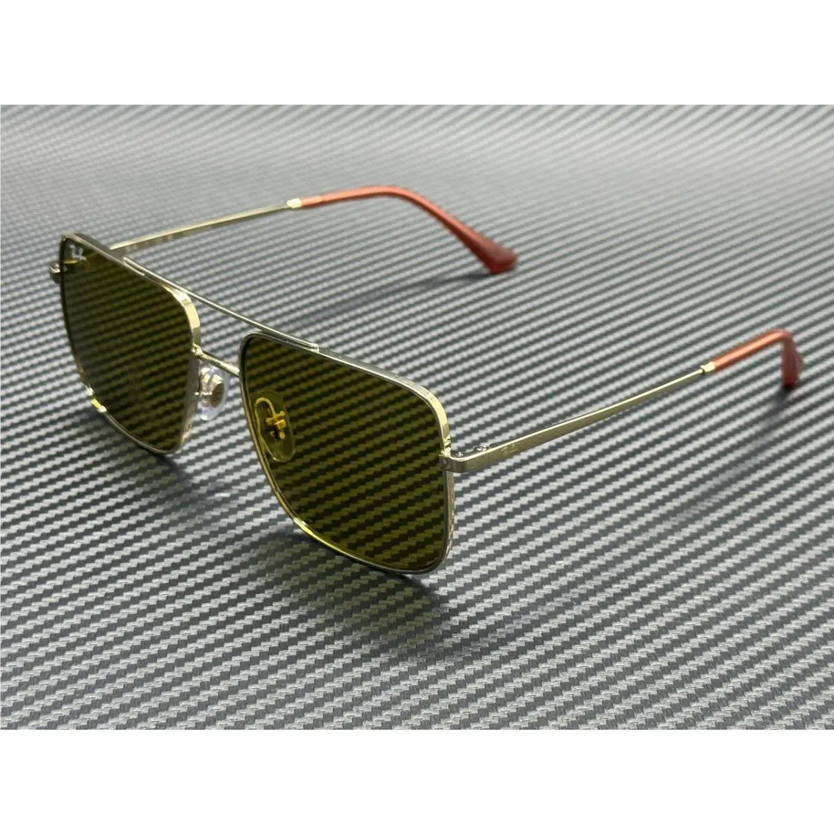 Ray Ban RB3758 9213 2 Pale Gold Green Unisex 56 mm Sunglasses