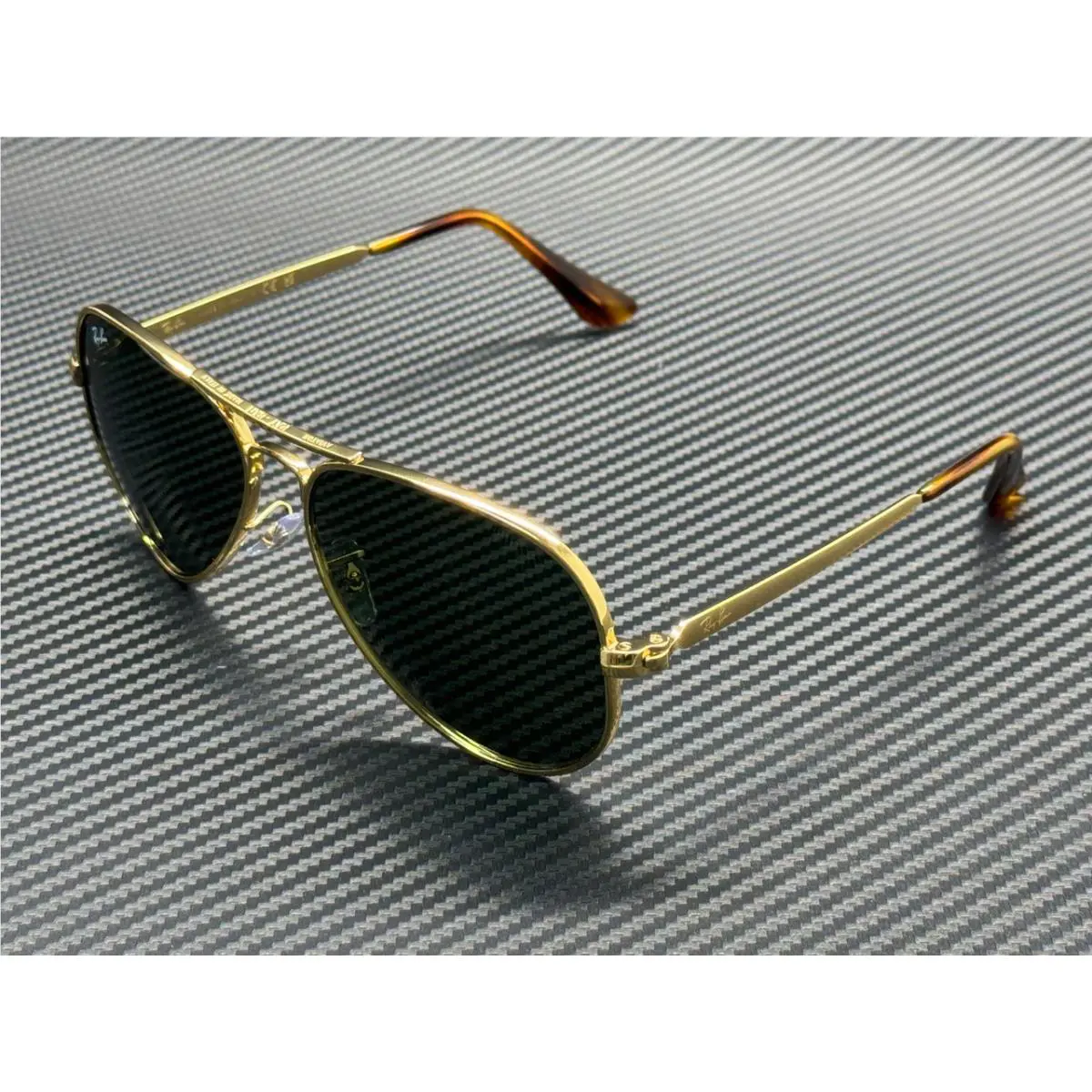 Ray Ban RB3925 001 31 Arista Gold Green Unisex 62 mm Sunglasses