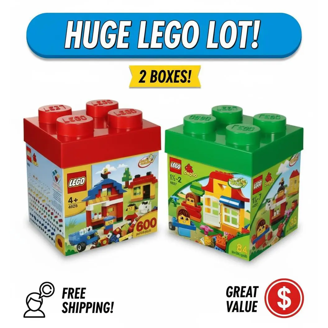 Retired Lego Set Duplo 4627 + 4628 Fun with Bricks