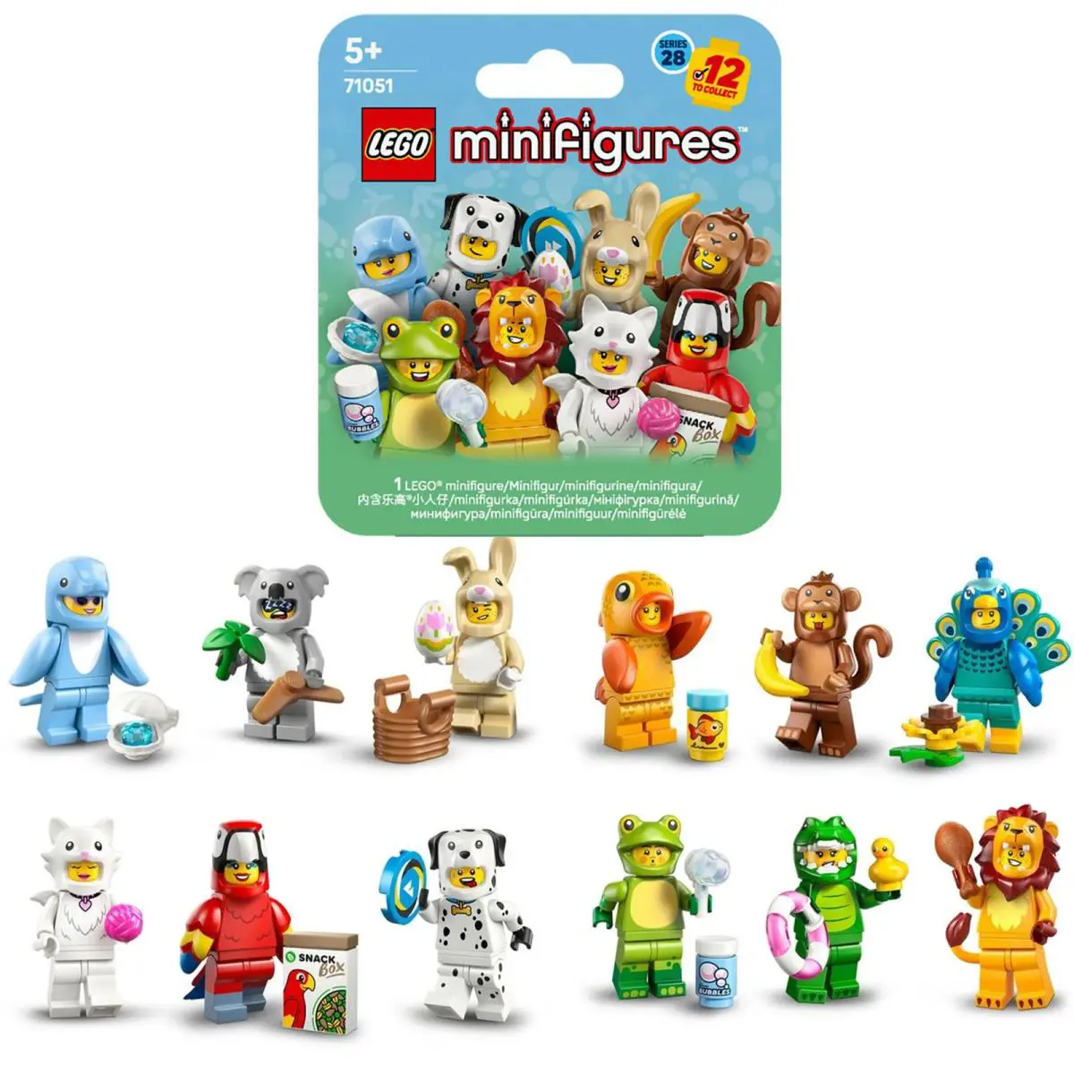 Lego Series 28 Animal Costume Set of 12 Minifigures 71051 Pre Order