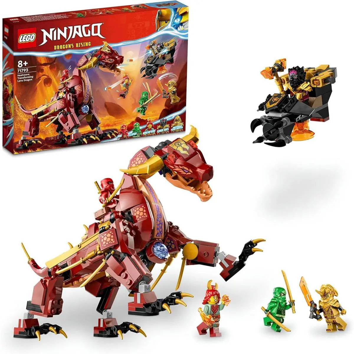 Lego 71793 - Ninjago Heatwave Transforming Lava Dragon 479 Pcs Age 8+