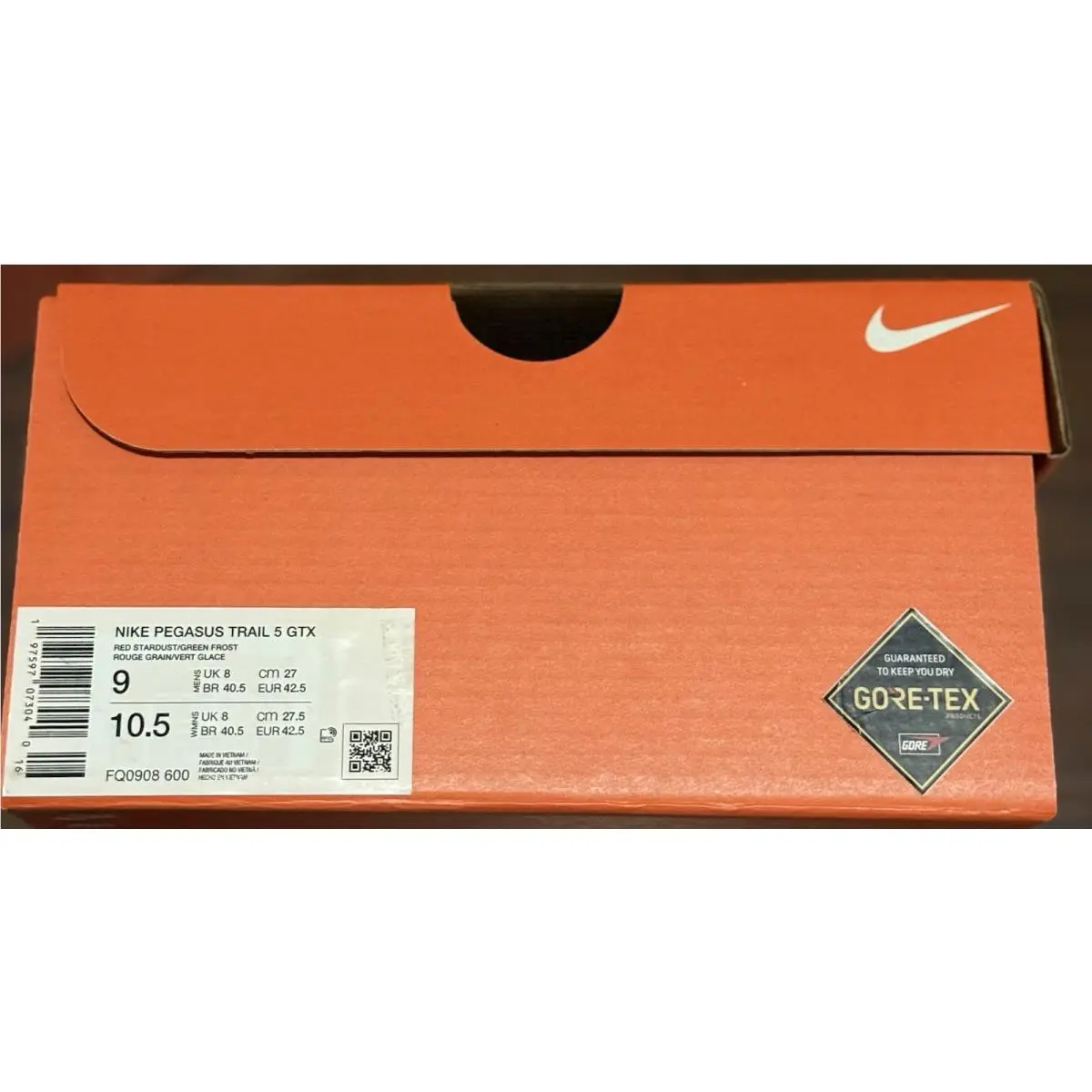 Nike shoes - Nike Trail ATC Pegasus Trail 5 Gore-Tex - FQ0908-600 - Red 5