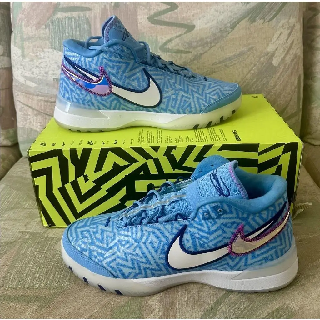 Nike Lebron Nxxt Genisus Men`s Size 11.5 Unc Blue Basketball Shoes HF0712-402